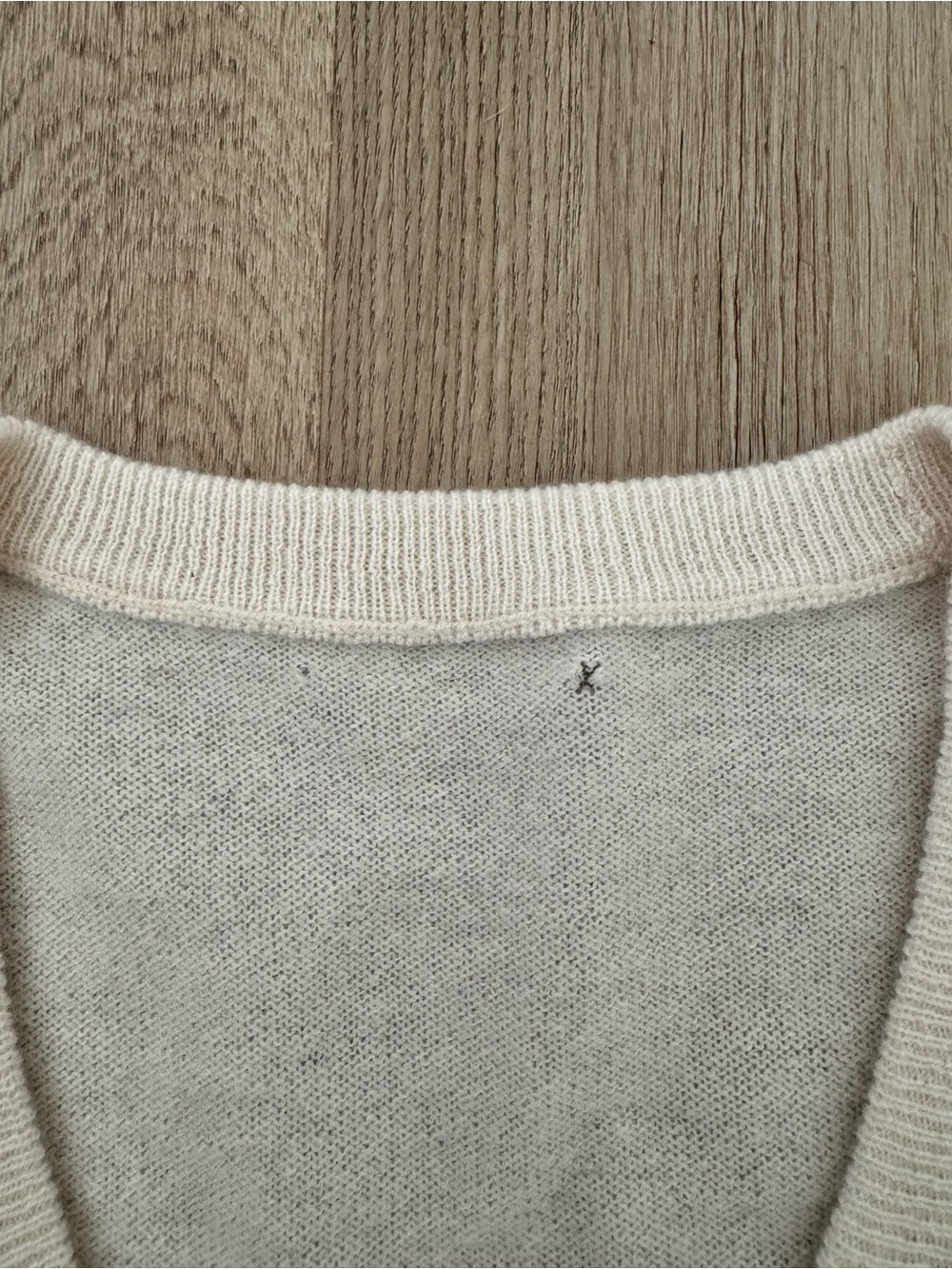 Quince Cream 100% Cashmere short sleeve cardigan - Picture 3 of 12